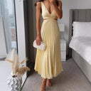 Chic Pleated Evening Dress for Women