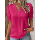 Chic Ruffled Women's Blouse in Trendy Style