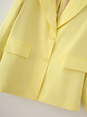 Chic Women's Blazer Jacket with Stylish Pockets