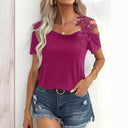 Floral Embroidered Women's T-Shirt Design