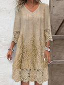 Elegant Summer Dress with French Lace for Women