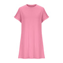 Chic Women's T-Shirt Dress with Convenient Pockets