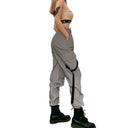 Adjustable Waist Women's Cargo Pants with Ample Pockets