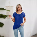 Ladies Lace Sleeve Short Sleeve Blouse