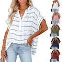 Chic Women's Blouse with Rolled Sleeves