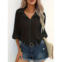 Chic Long-Sleeved Cotton Blouse for Women