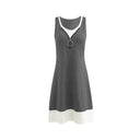Chic Sleeveless Summer Dress with Zipper Accents