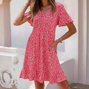 Flowing Summer Dress with Ruffled Hem for Women