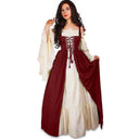 Vintage Inspired V-Neck Dress with Flowy Sleeves