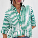Ruffled Hem Women's Casual Blouse