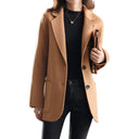 Chic Women's Wool Blazer with Classic Lapels