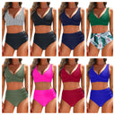 Chic Women's Shaping Bikini Set with High-Waisted Shorts
