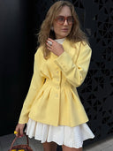 Chic Women's Blazer with Stylish Button Accents