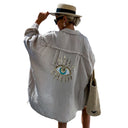 Women's Stylish Beach Blouse with Eye-catching Design