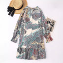 Bohemian Paisley Flowing Dress for Women