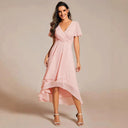 Chic Asymmetric Hem Women's Wrap Dress