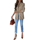 Chic Textured Blazer Jacket for Women