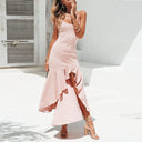 Chic Women's Asymmetrical Hem Maxi Dress