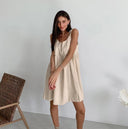 Women's Linen A-Line Dress - Effortless Style