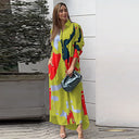 Trendy Women's Long Sleeve Graphic Shirt Dress with Pockets