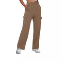 Chic Women's Wide Leg Cargo Pants with Side Pockets