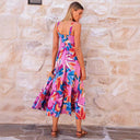 Floral Maxi Dress with Adjustable Straps for Women