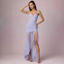 Chic Bridal Gown with Flowy Skirt Design