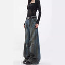 Fashion-Forward Women's Distressed Wide Leg Jeans