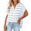 Chic Women's Blouse with Rolled Sleeves