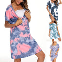 Trendy Women's Tie-Dye Shirt Dress