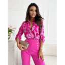 Chic Women’s Silk Print Blouse