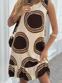 Charming Women's Summer Dress with Ruffle Detail & Vibrant Patterns