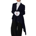 Asymmetrical Cut Women's Blazer Jacket with Belt