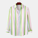 Stylish Women's Long Sleeve Striped Blouse with Modern Design