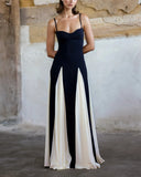 Layered Women's Maxi Dress with Stunning Slit