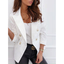Chic Women's Double-Breasted Blazer with Stylish Lapels