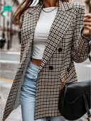 Classic Houndstooth Oversized Blazer for Women