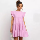 Chic Women's Ruffled Dress with Flattering Fit