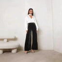 Chic Velvet Wide-Leg Pants for Women