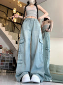 Wide Leg Cargo Pants with Ample Pockets