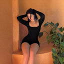 Chic Long Sleeve Women's Bodysuit
