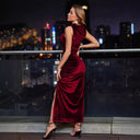 Chic Maxi Dress with Flattering Ruffle Accents