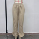 Ruffled Edge Women's Fashionable Trousers
