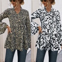 Stylish Women's Blouse with Ruffle and Puffed Sleeves