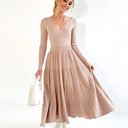 Chic Pleated Wrap Dress for Women