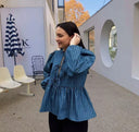 Women's Flowy Blouse with Statement Sleeves