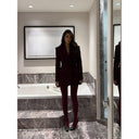 Chic Women's Blazer Jacket with Double Button Closure