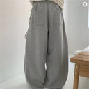 Chic Women's Wide Leg Drawstring Pants with Side Pockets