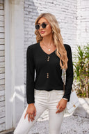 Chic Button Detail Blouse for Women