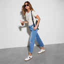 Trendy Distressed Women’s Mom Jeans